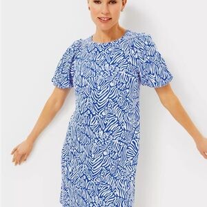 Lilly Pulitzer new with tags Martinique Blue Zee Bebe Short dress. Size L.